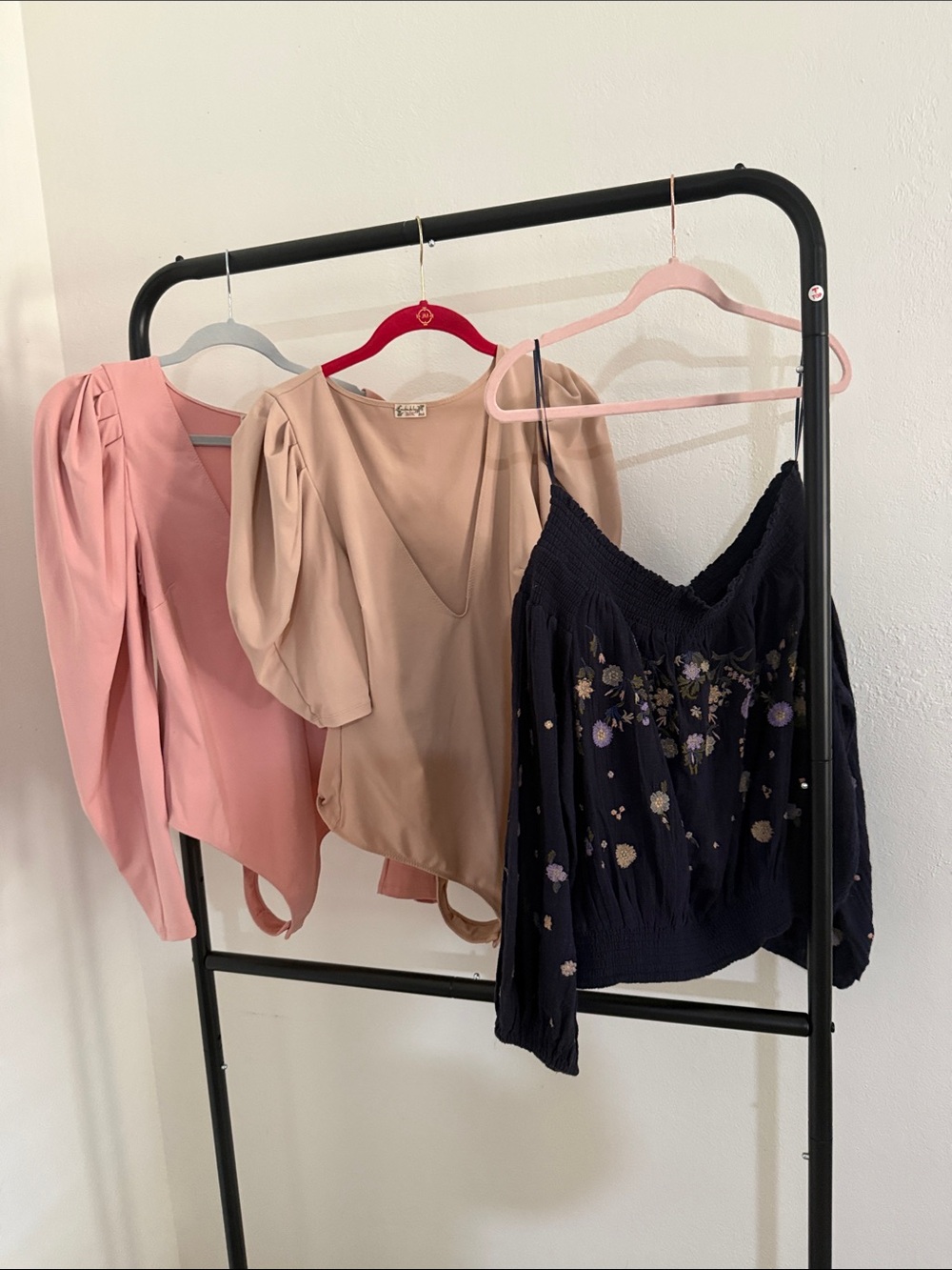 Free People Lot of 2 bodysuits, and 1 off the shoulder bohemian top